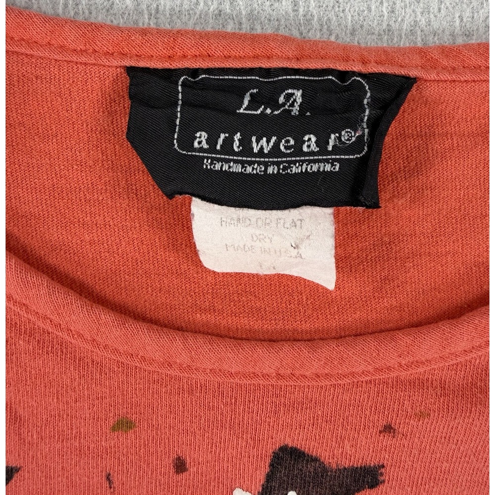 Women's Vintage La Artwear Halloween Witch Pumpkin Top T-Shirt Size XL READ - Picture 3 of 6